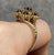 Garnet Daisy Flower Ornate Cluster Ring 9ct 9k Yellow Gold - Size P