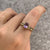 Amethyst & White Topaz Twist Ring 9ct 9k Yellow Gold - Size M 1/2