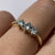 Three Stone Trilogy CZ Ring 9ct 9k Yellow Gold  - Size J