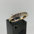 Cubic Zirconia Half Eternity Channel Set Ring 9ct 9k Yellow Gold - Size P 1/2