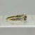 Diamond Trilogy Split Shank Two Tone Band Ring 9ct 9k Yellow Gold - Size O