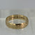 Dotted Wedding Band Ring 'Laura & Daniel' Engraving 9ct Yellow Gold - Size H