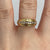 Diamond Channel Set Heart Cut Out Band Ring 18ct 18k Yellow Gold  - Size N