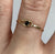 Sapphire Solitaire Dainty Stacking Ring 9ct 9k Yellow Gold  - Size O