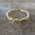 Diamond Cluster Twisted Croissant Style Ring 9ct 9k Yellow Gold - Size P