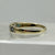 Green Sapphire Six Stone Heart Cut Out Band Ring 9ct 9k Yellow Gold - Size N