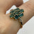 Grandidierite & Diamond Oval Cluster Ring 10ct 10k Yellow Gold - Size S