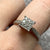 Diamond .33ct Square Cluster Engagement Ring 9ct 9k White Gold - Size P