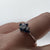 Sapphire & Diamond Cluster Ring 18ct 18k White Gold - Size J