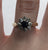 Diamond & Sapphire Daisy Flower Cluster Ring 9ct 9k Yellow Gold  - Size L 1/2