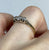 Antique Three Stone Diamond Palladium Set Ring 9ct 9k Yellow Gold - Size L 1/2