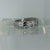 Blue Topaz & Diamond .12ct Twist Band Ring 9ct 9K White Gold - Size M 1/2