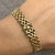 Fancy Tapered Watch Link Style Texture Detail Bracelet 9k 9ct Yellow Gold - 7.5"