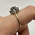 Sapphire & Diamond Tiered Daisy Flower Cluster Ring 9ct 9k Yellow Gold - Size O