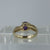 Amethyst Cabochon with Diamond Accents Ring 9ct 9k Yellow Gold - Size P