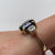 Antique Synthetic Sapphire & Diamond Ring 18ct 18k Yellow Gold - Size Q