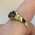 Sapphire Daisy Flower Ring 18ct 18K Yellow Gold - Size O