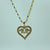 Diamond 'MUM' Heart Pendant Cable Chain Necklace 9ct 9k Yellow Gold 18"