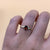 Garnet Solitaire Ring 9ct 9k Yellow Gold - Size M