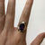 Retro Alexandrite Synthetic Bezel Set Cocktail Ring 9ct 9k Yellow Gold - Size O