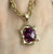 Pink Tourmaline Oval Cut Out Pendant  9ct 9k Yellow Gold