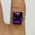 Purple Pink Synthetic Sapphire & Diamond Ornate Ring 9ct 9k White Gold - Size M