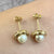 Diamond & Pearl Ornate Stud Earrings 9ct 9k Yellow Gold