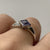 Amethyst Bezel Set Square Ring 9ct 9k White Gold - Size L