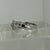 White & Black Diamond Bypass Wave Ring 9ct 9k White Gold  - Size O 1/2