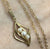 Pearl Trilogy Seashell Pendant Cable Chain Necklace 9ct 9k Yellow Gold - 16"