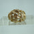 Nugget 70s Style Cluster Florentine Finish Statement Ring 9ct 9k Yellow Gold  - Size T