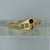 Diamond & Sapphire Unique Unisex Ring 18ct Yellow Gold - Size R