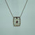 Pink Tourmaline & Diamond Cut Out Pendant 9ct 9k Yellow Gold