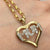 Diamond 'MUM' Heart Pendant Cable Chain Necklace 9ct 9k Yellow Gold 18"