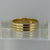 Ribbed Wedding Band Ring 18ct 18k Yellow Gold - Size Q 1/2