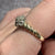 Diamond Cluster Twist Croissant Shoulder Ring 9ct 9k Yellow Gold  - Size O