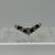 Sapphire & Diamond Wishbone Ring 9ct 9k Yellow Gold - Size P