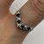 Sapphire & Diamond Wishbone Ring 9ct 9k Yellow Gold - Size P