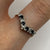Sapphire & Diamond Wishbone Ring 9ct 9k Yellow Gold - Size P
