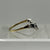 Sapphire & Diamond Wishbone Ring 9ct 9k Yellow Gold - Size P